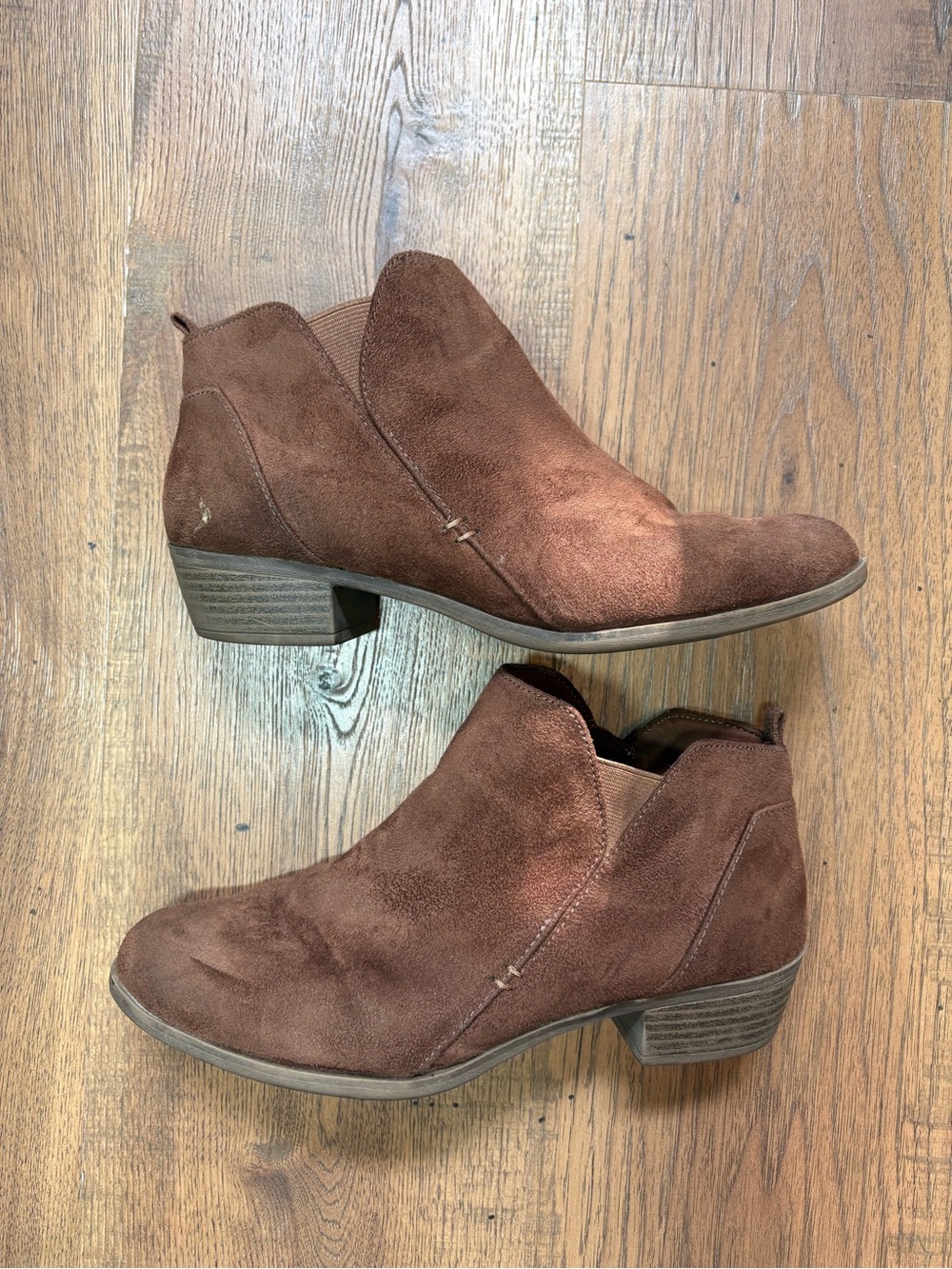 Arizona Jean Co. Memory Foam Brown Ankle Boots